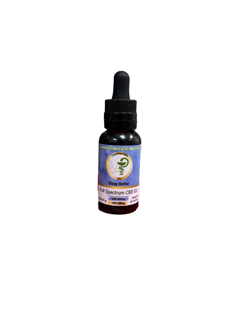 CBD Oil Tincture - Full Spectrum  CBD 600MG + CBN 300MG